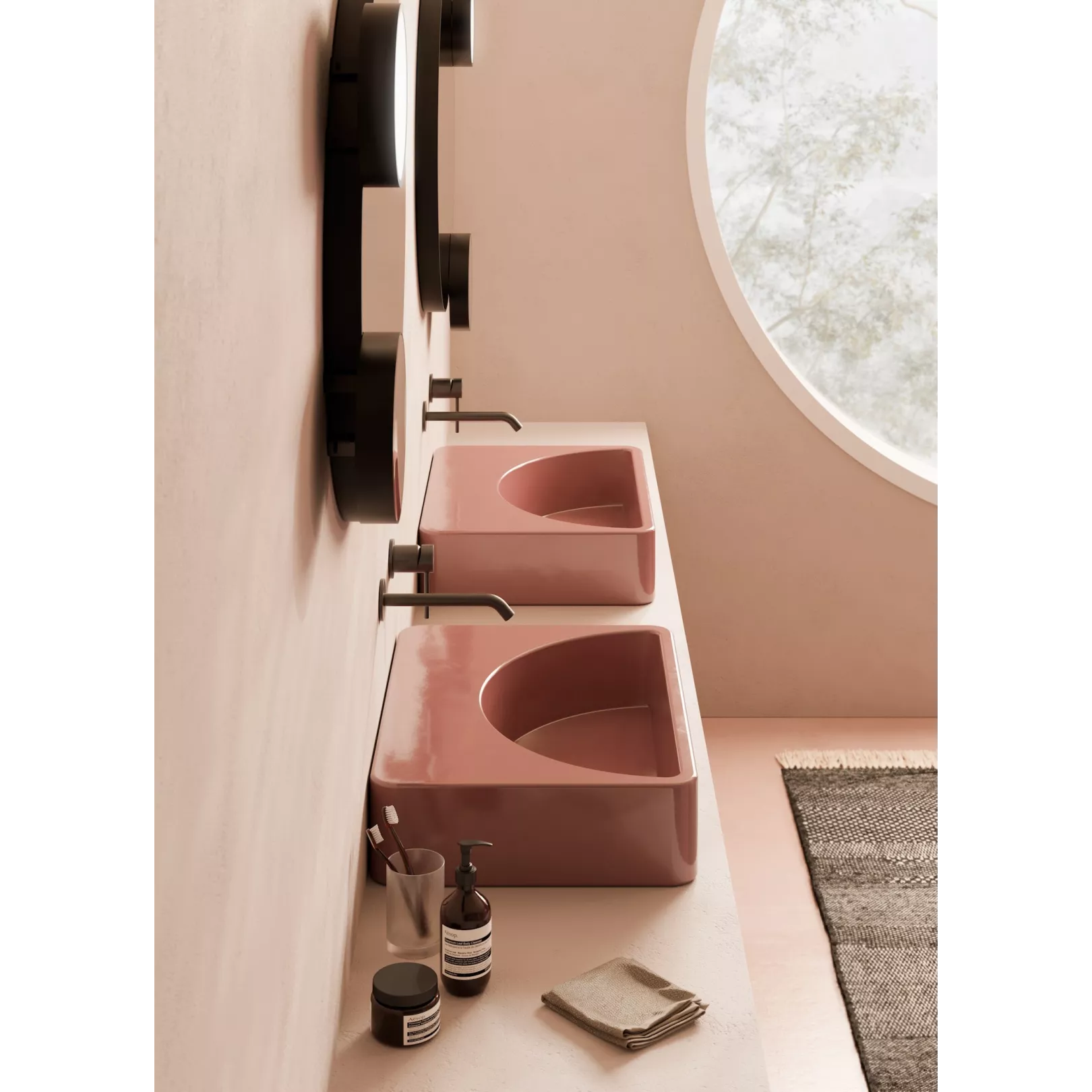 Lavabo, vasque à poser LUNARIS 61x45