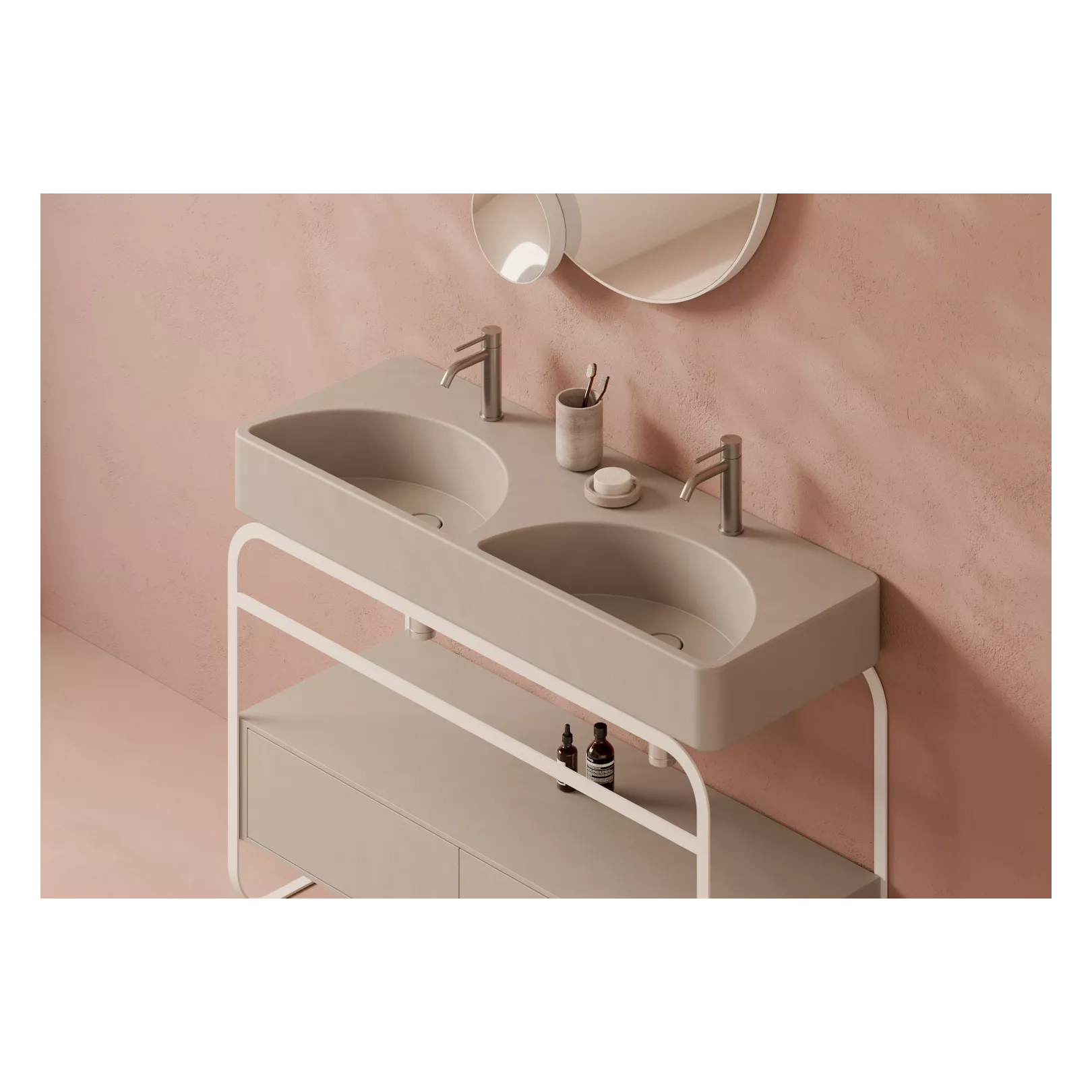 Structure meuble bain pour vasque a poser LUNARIS - STRUCTURA 121