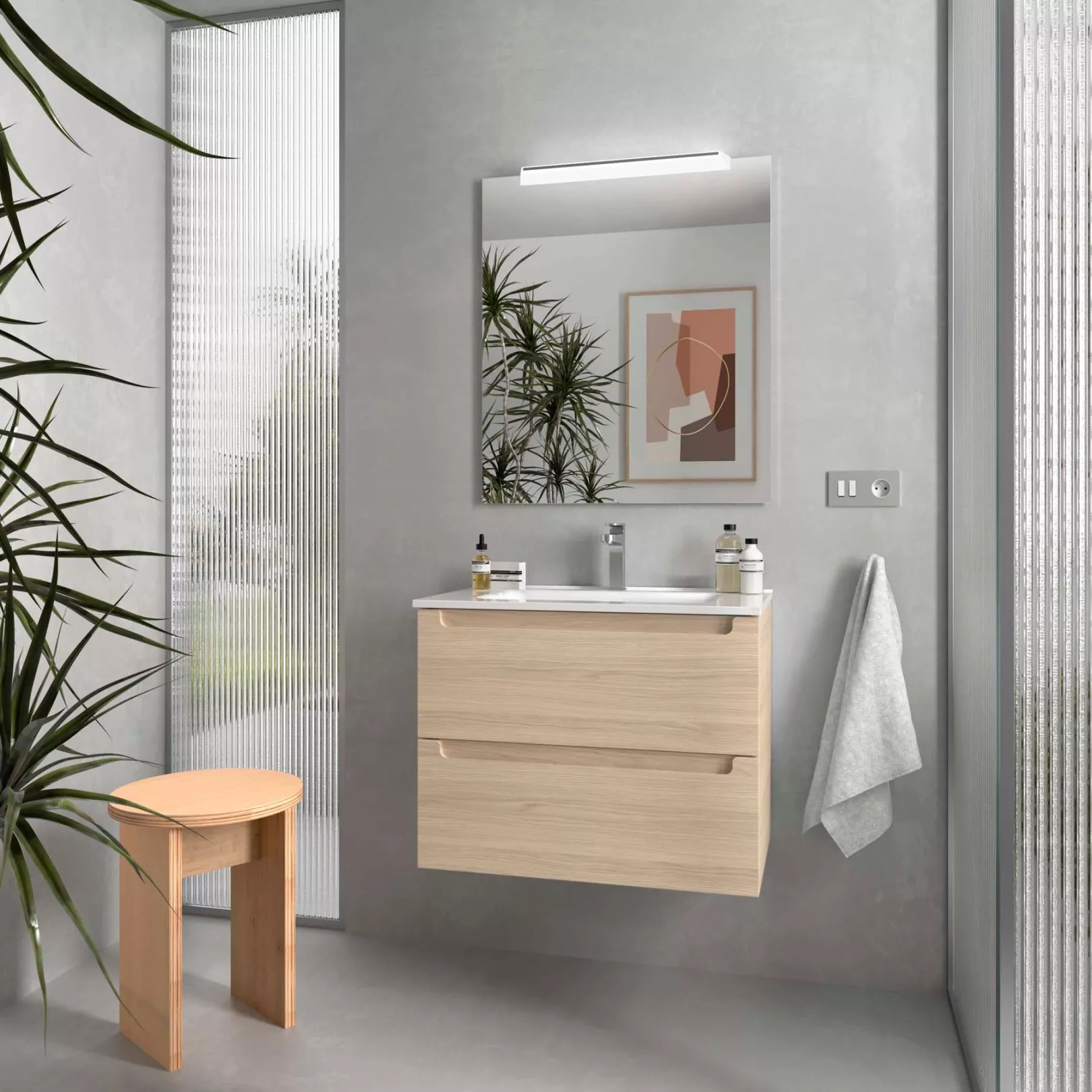 Meuble bain suspendu MONTERREY 2 portes