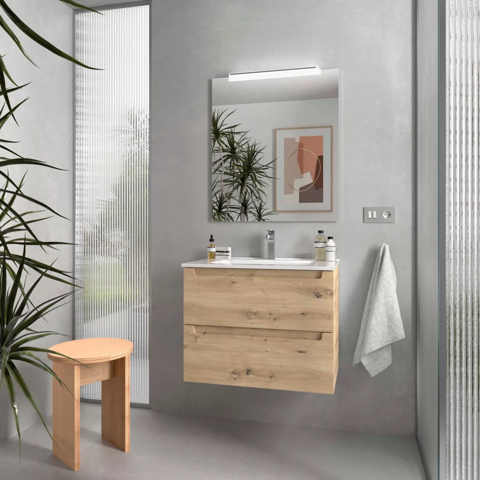 Meuble bain suspendu MONTERREY 2 portes