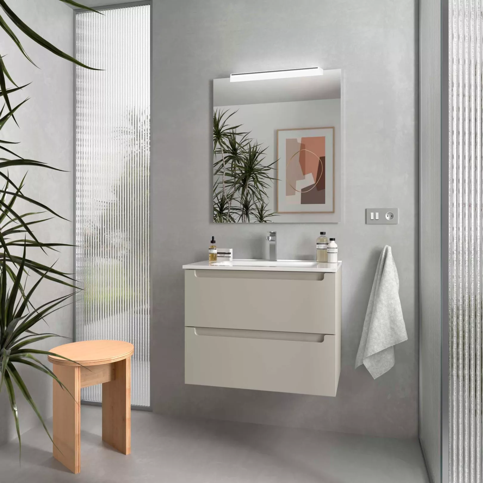 Meuble bain suspendu MONTERREY 2 portes