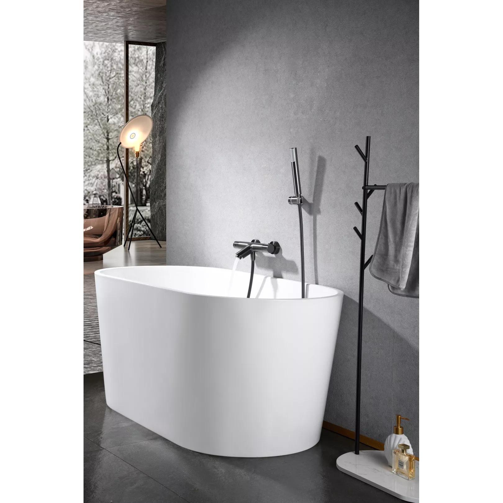Robinetterie pour baignoire Thermostatique CURVED mural (externe)