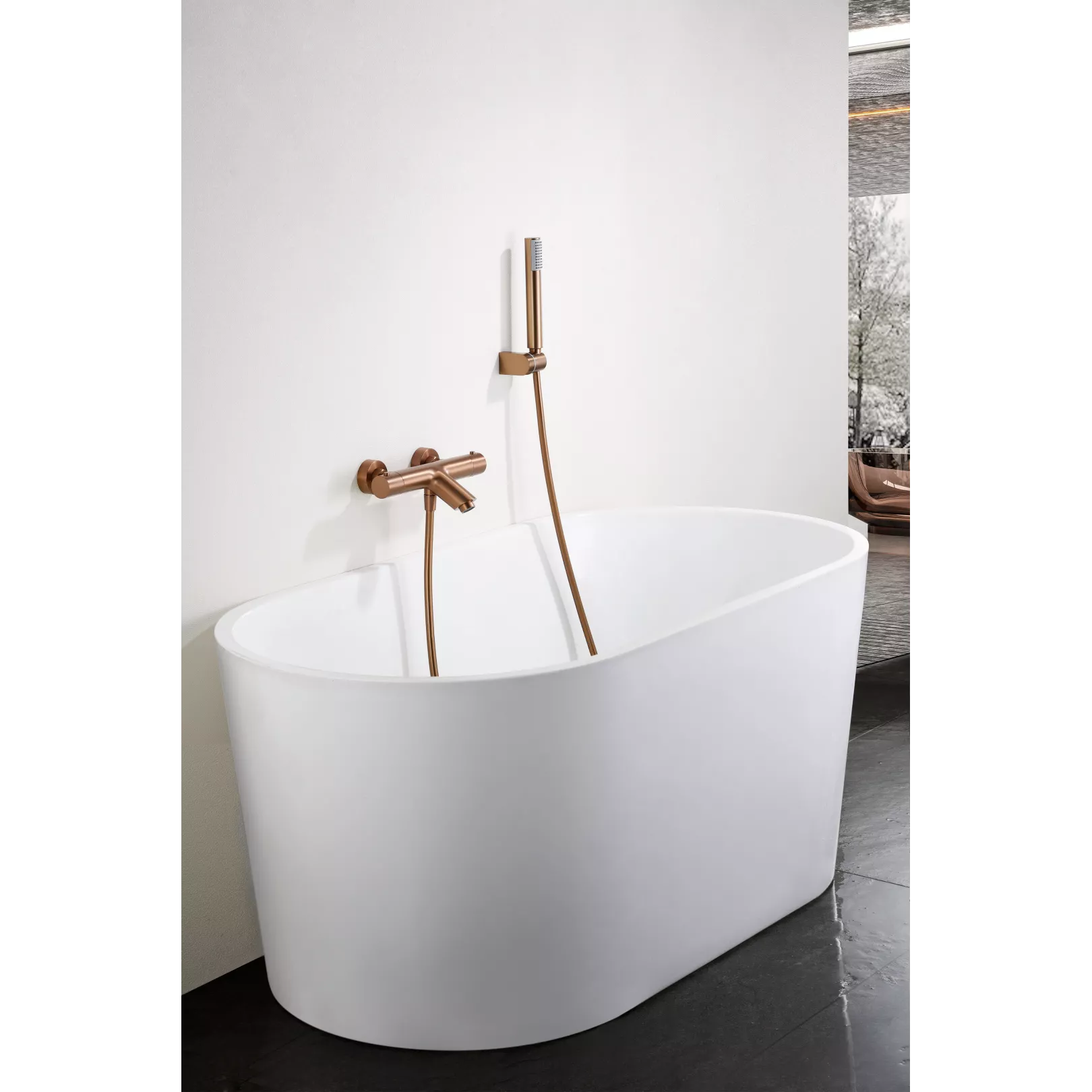 Robinetterie pour baignoire Thermostatique CURVED mural (externe)