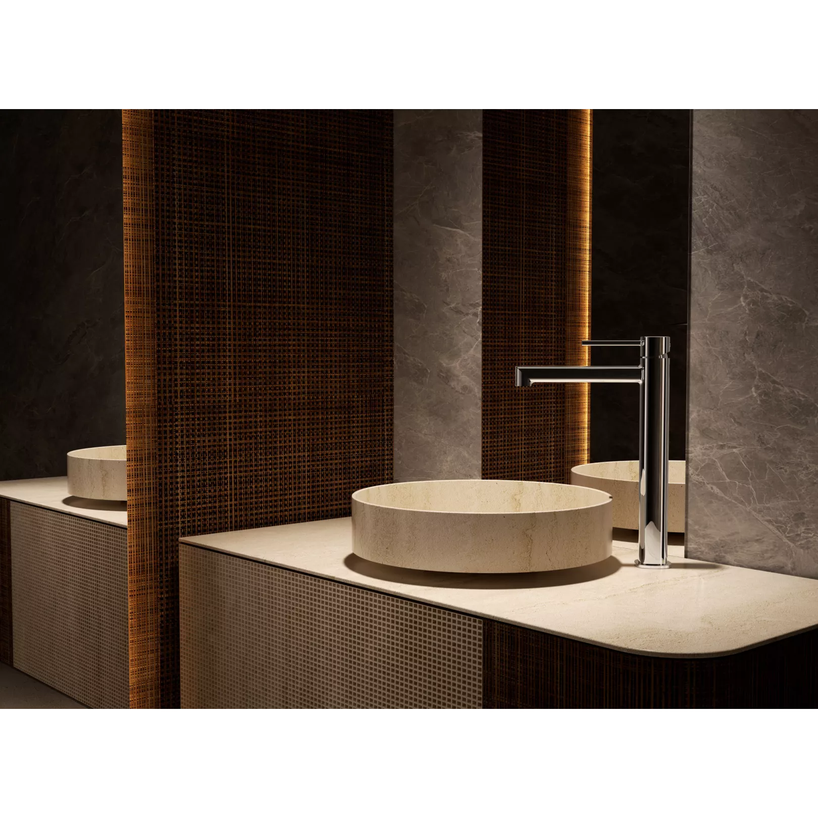 Robinet mitigeur Modena à poser pour lavabo - Hauteur 29 cm