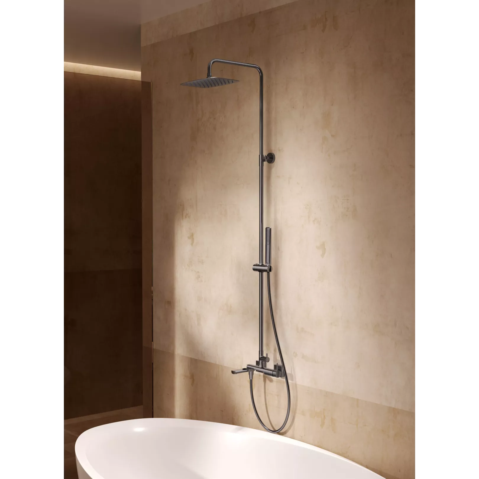Colonne de bain/douche murale externe PURE Mitigeur