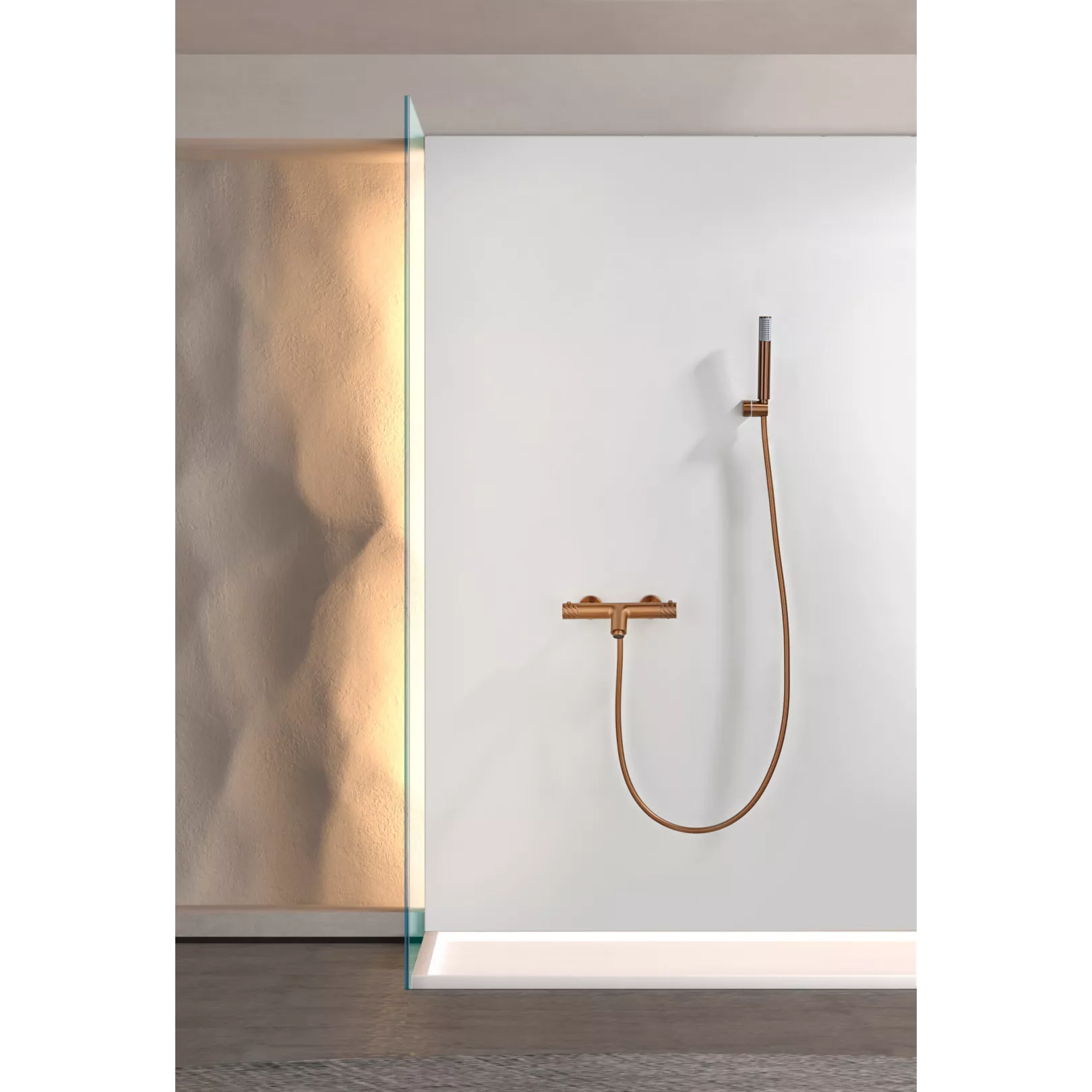 Colonne de bain/douche mural encastré TWIST thermostatique