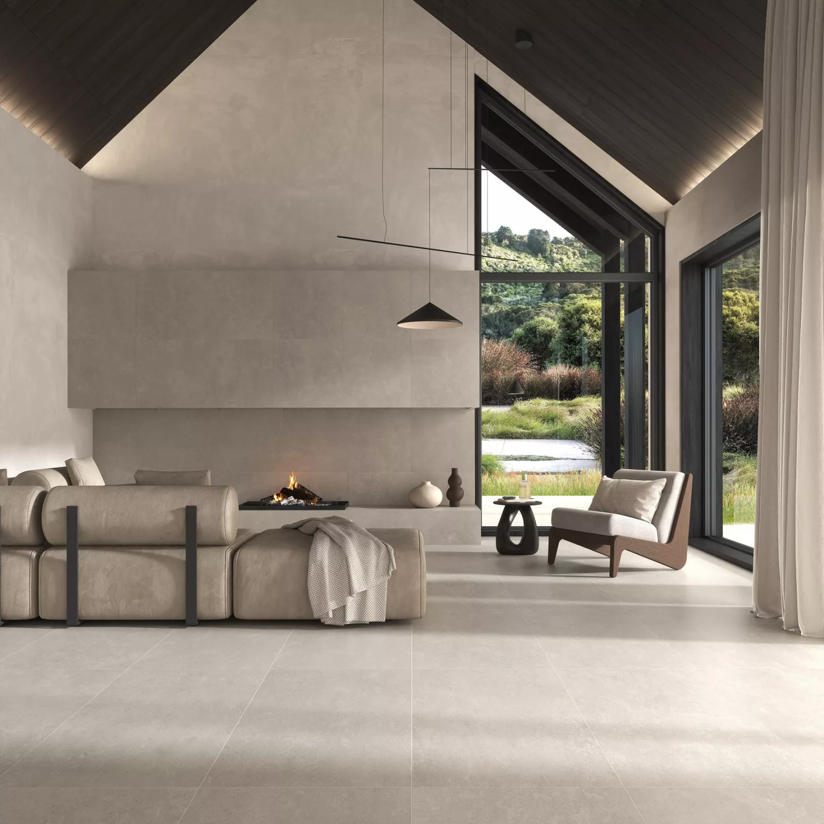 Carrelage grès cérame effet pierre calcaire LESS