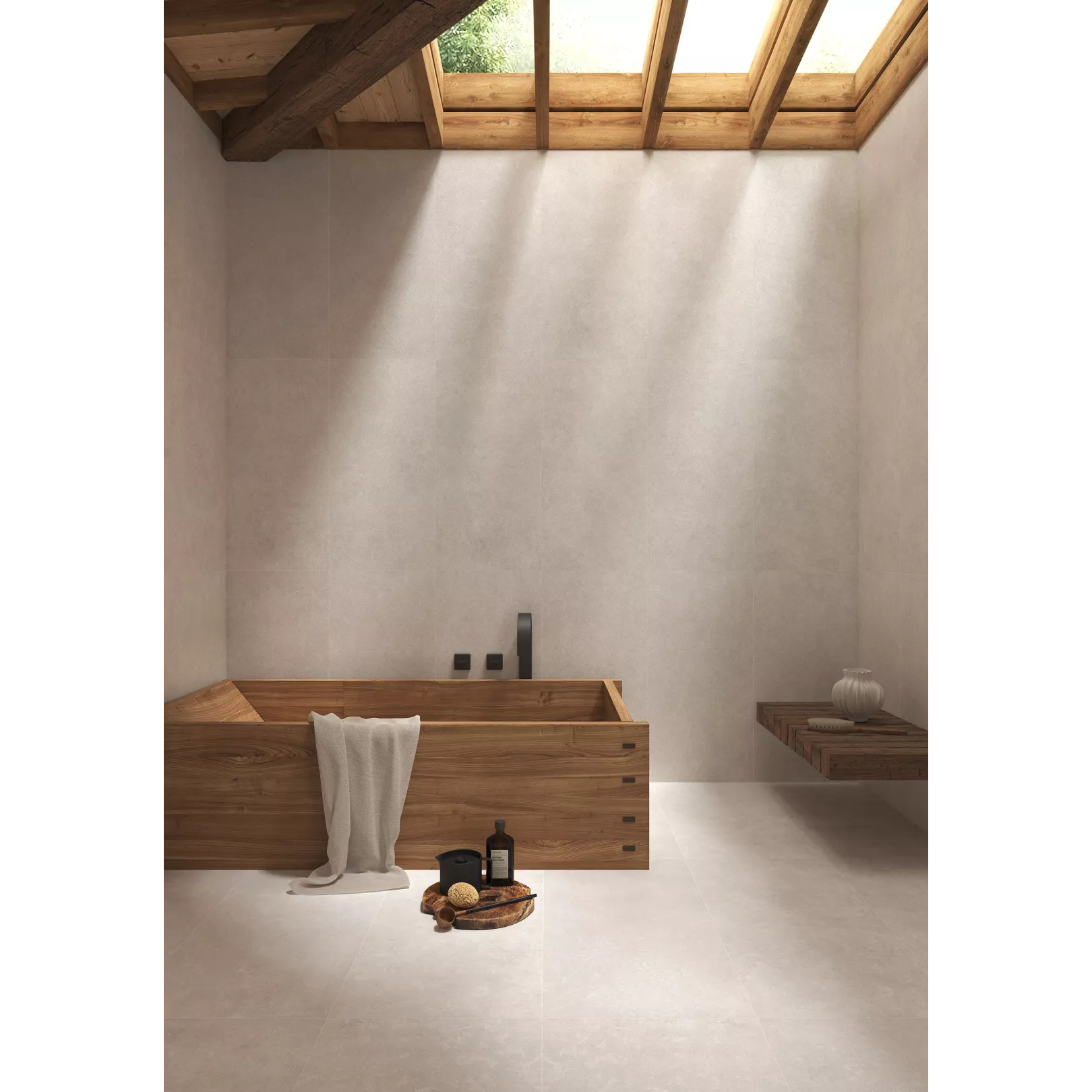 Carrelage grès cérame effet pierre calcaire LESS