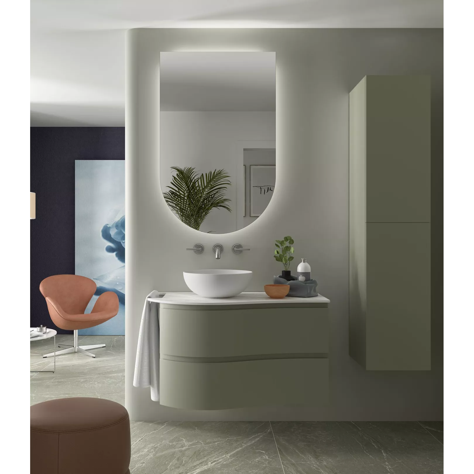 Meuble bain suspendu WAVE