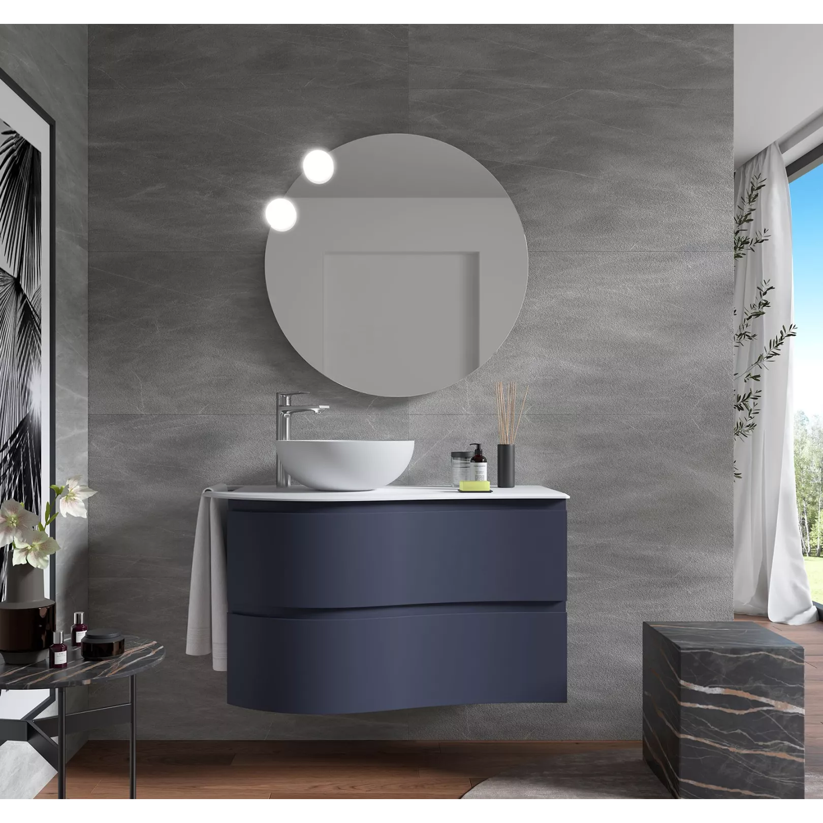 Meuble bain suspendu WAVE