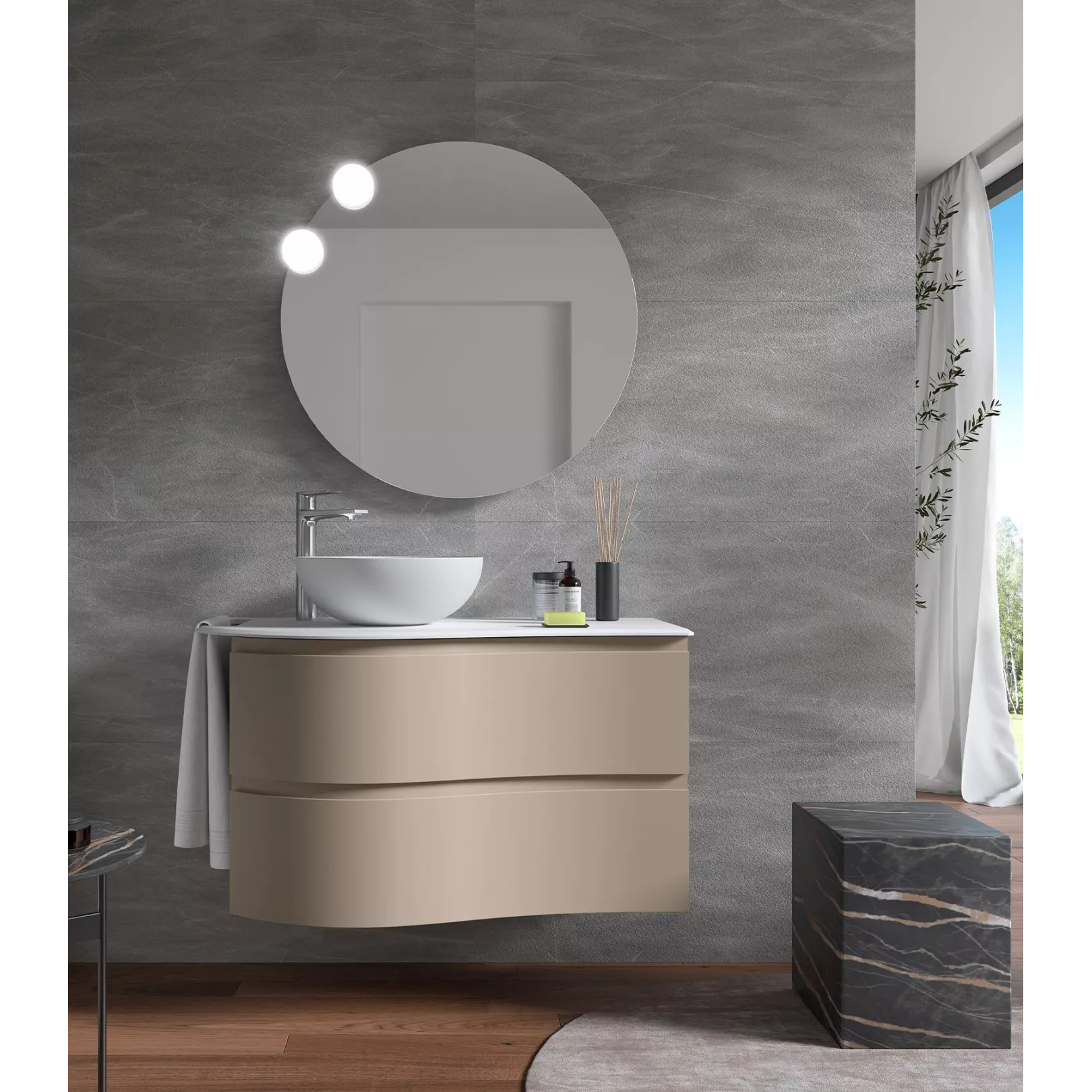 Meuble bain suspendu WAVE