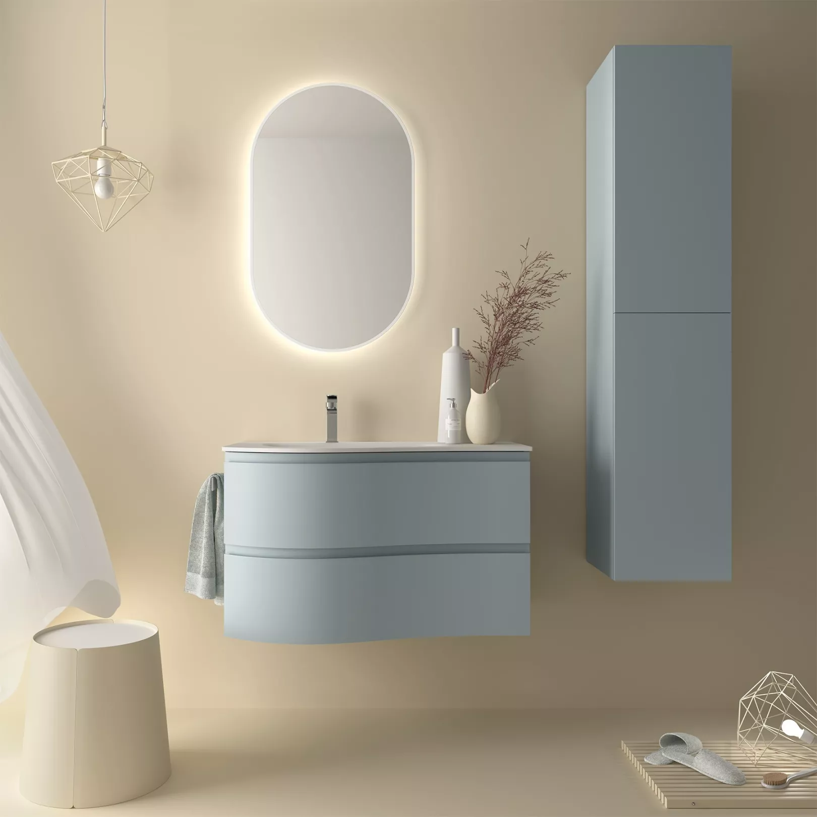 Meuble bain suspendu WAVE
