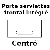 Porte serviette frontal - Centré