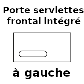 Porte serviettes frontal - A gauche