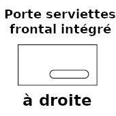 Porte serviettes frontal - A droite